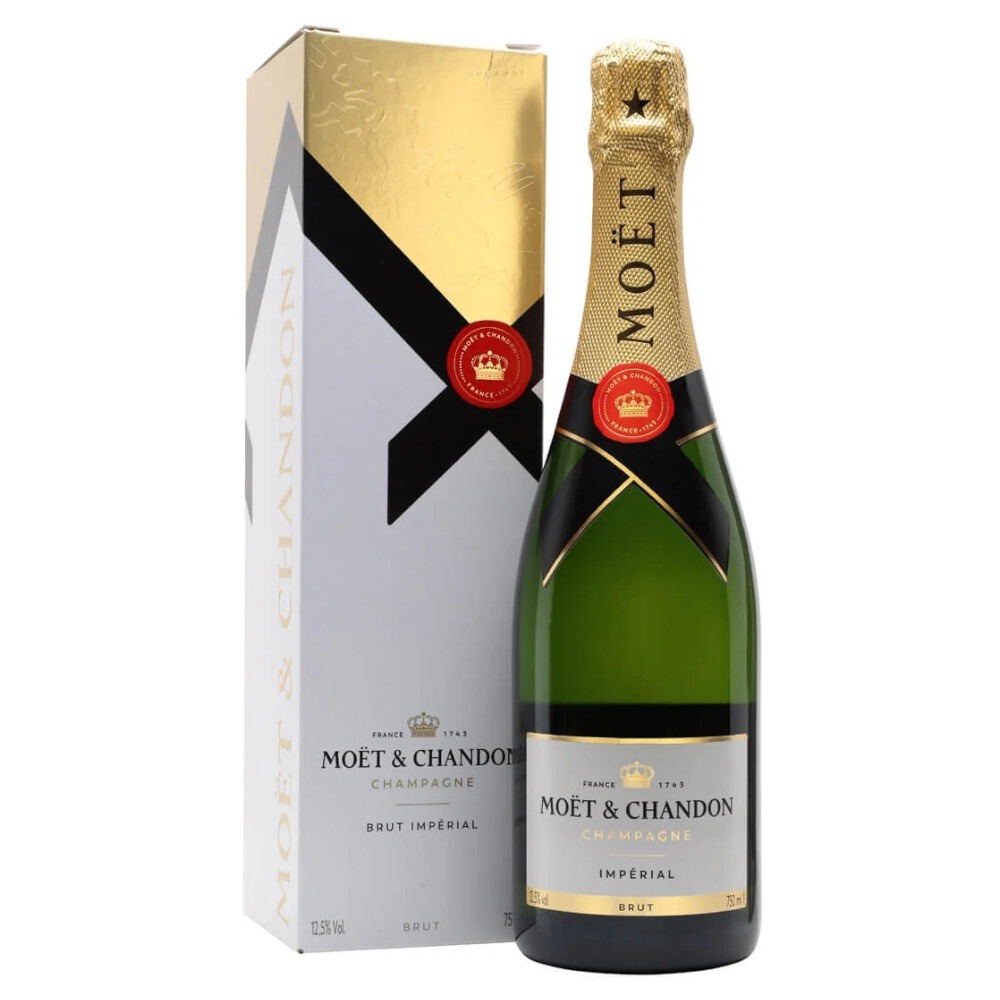 MOET & CHANDON BRUT IMPERIAL 750mI 12本 Moet & Chandon Brut Imperial + Cutie 0.75L 12% - iDrinks