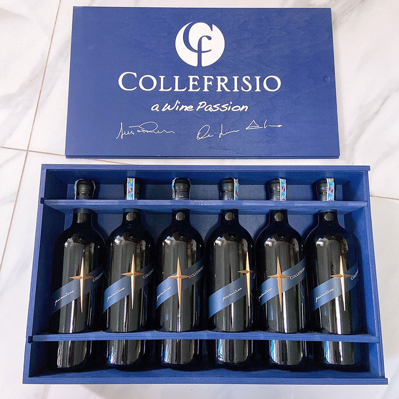 COLLEFRISIO PRIMITIVO IGT SALENTO ROSSO 2020 15% 0 75L CUTIE LEMN 6 BUC