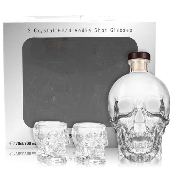 CRYSTAL HEAD+2SHOTGLASSES 40% 0 7L