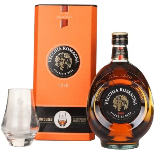 Vecchia Romagna Etichetta nera 0 7L 38%+Pahar