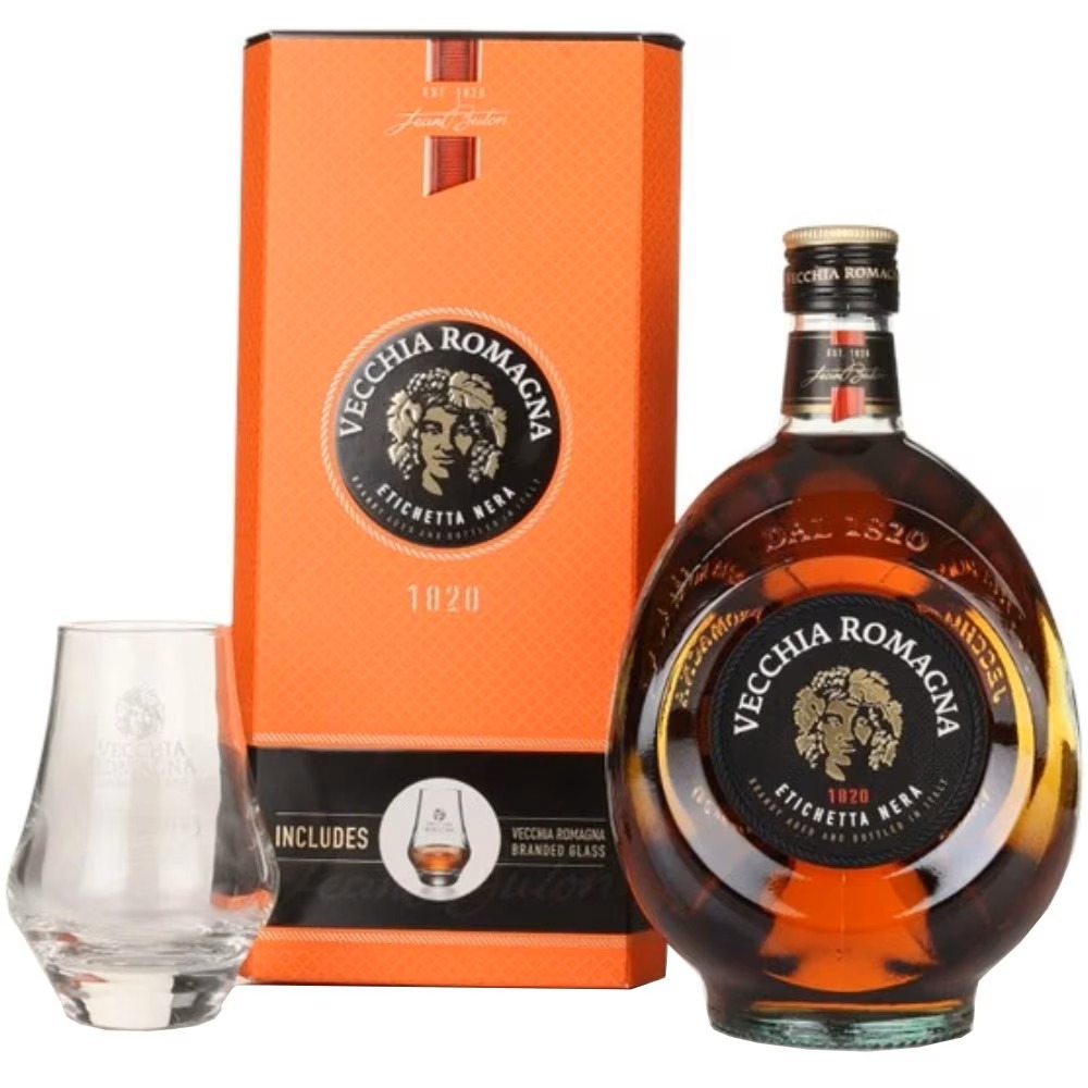 Vecchia Romagna Etichetta nera 0 7L 38%+Pahar